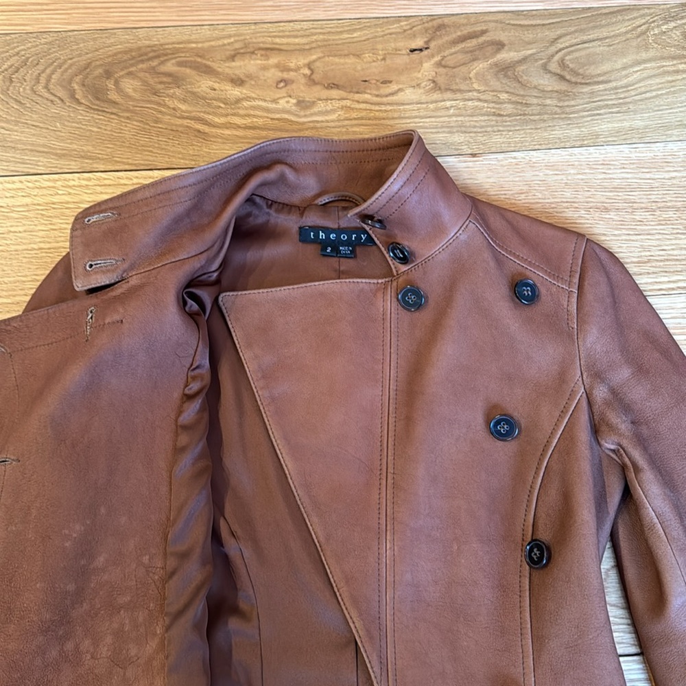 THEORY LEATHER JACKET, 2 - Picture 5 of 10